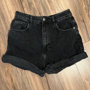 Black high waisted shorts